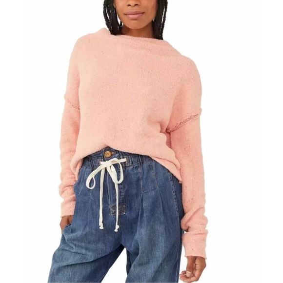 Free People San Vincent Cherry Peach Sweater - Picture 1 of 5